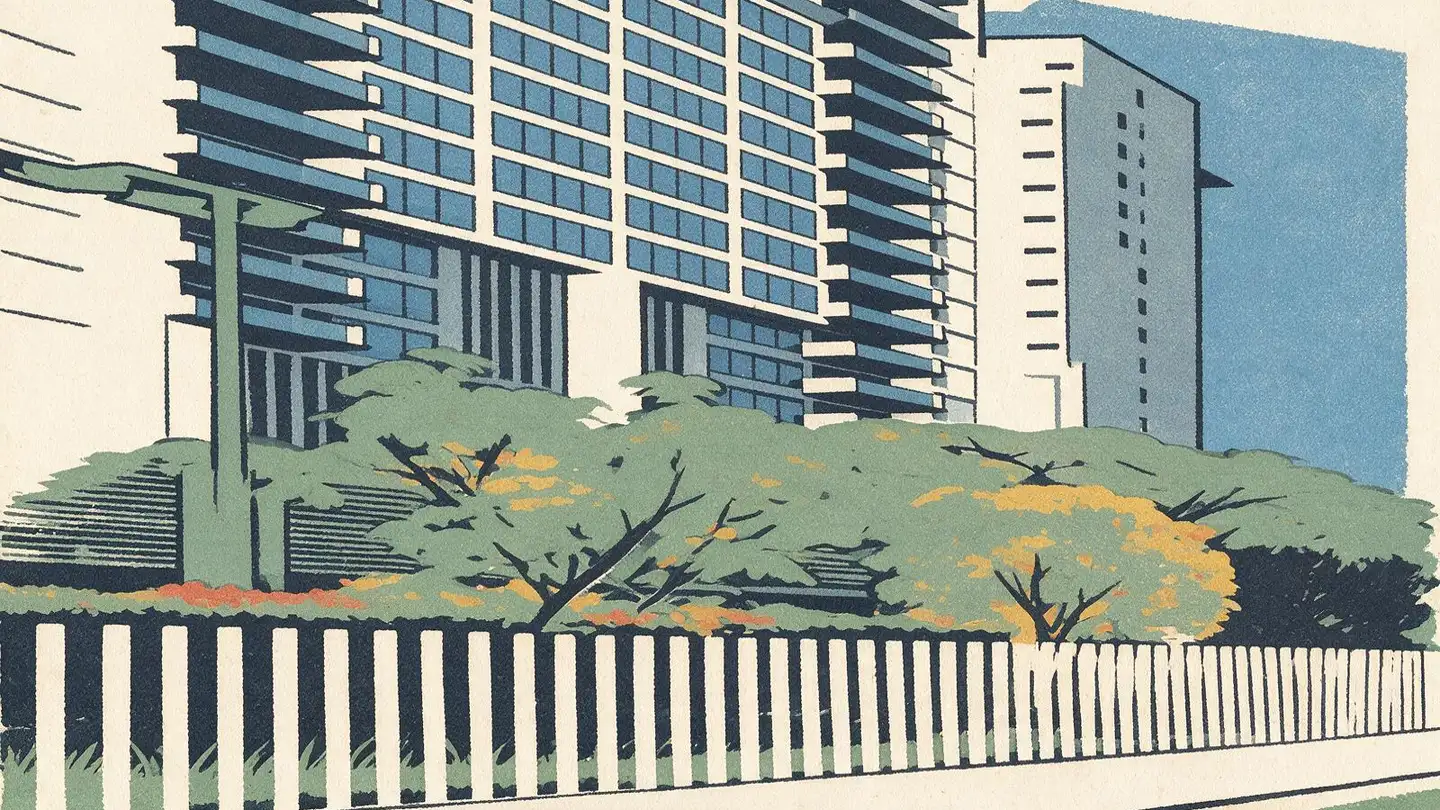 Illustration of the Amber 45 condominium development on Amber Road, Singapore
