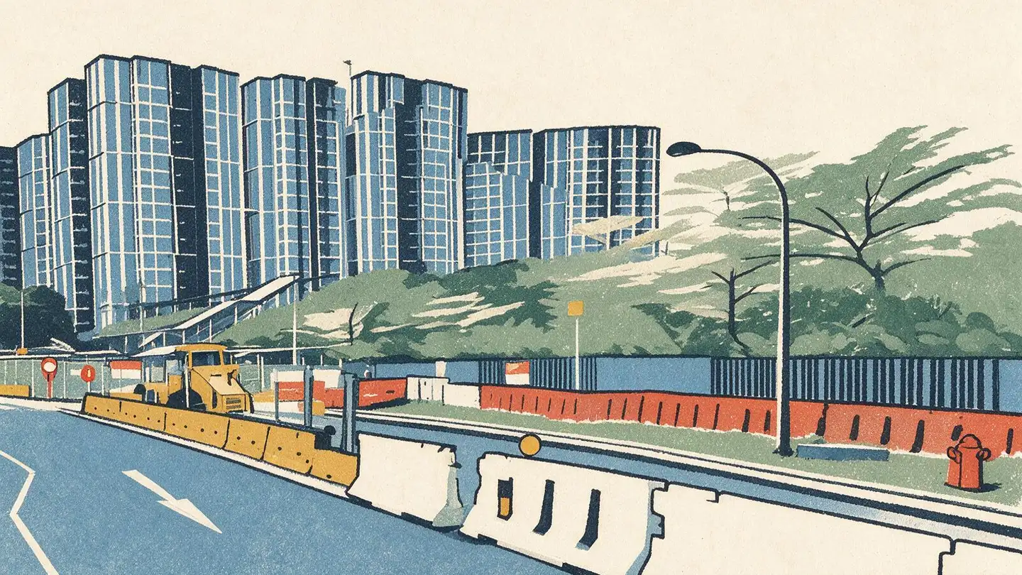 Illustration of the Bartley Ridge condominium development on Mount Vernon Road, Singapore