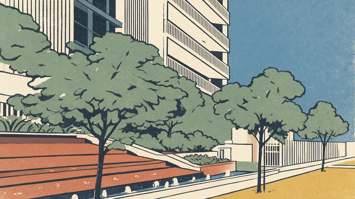 Illustration of the Caspian condominium development on Lakeside Drive, Singapore