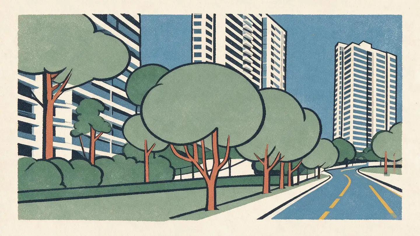 Illustration of the D'leedon condominium development on Leedon Heights, Singapore