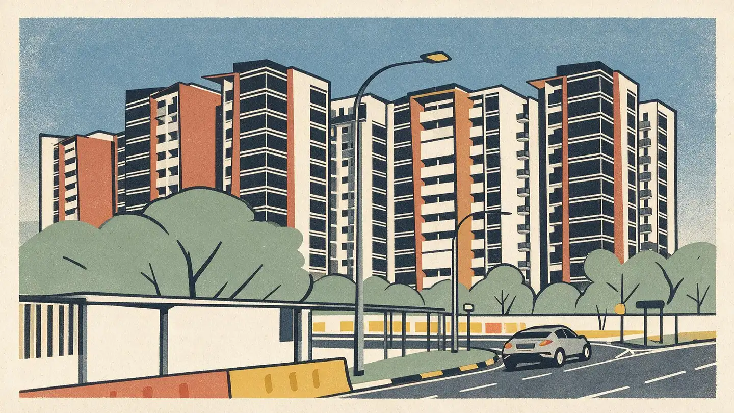 Illustration of the D'nest condominium development on Pasir Ris Grove, Singapore