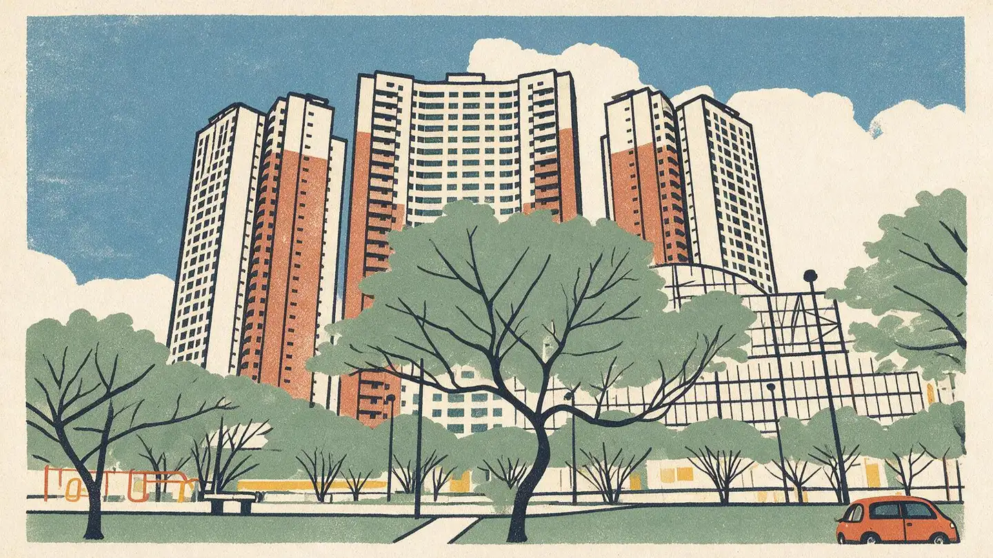 Illustration of the Guilin View condominium development on Bukit Batok Street 52, Singapore