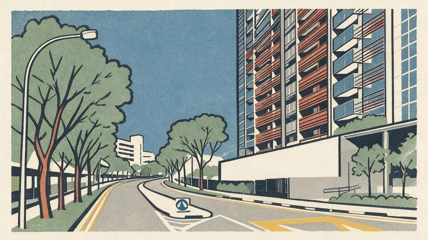 Illustration of the Jadescape condominium development on Shunfu Road, Singapore