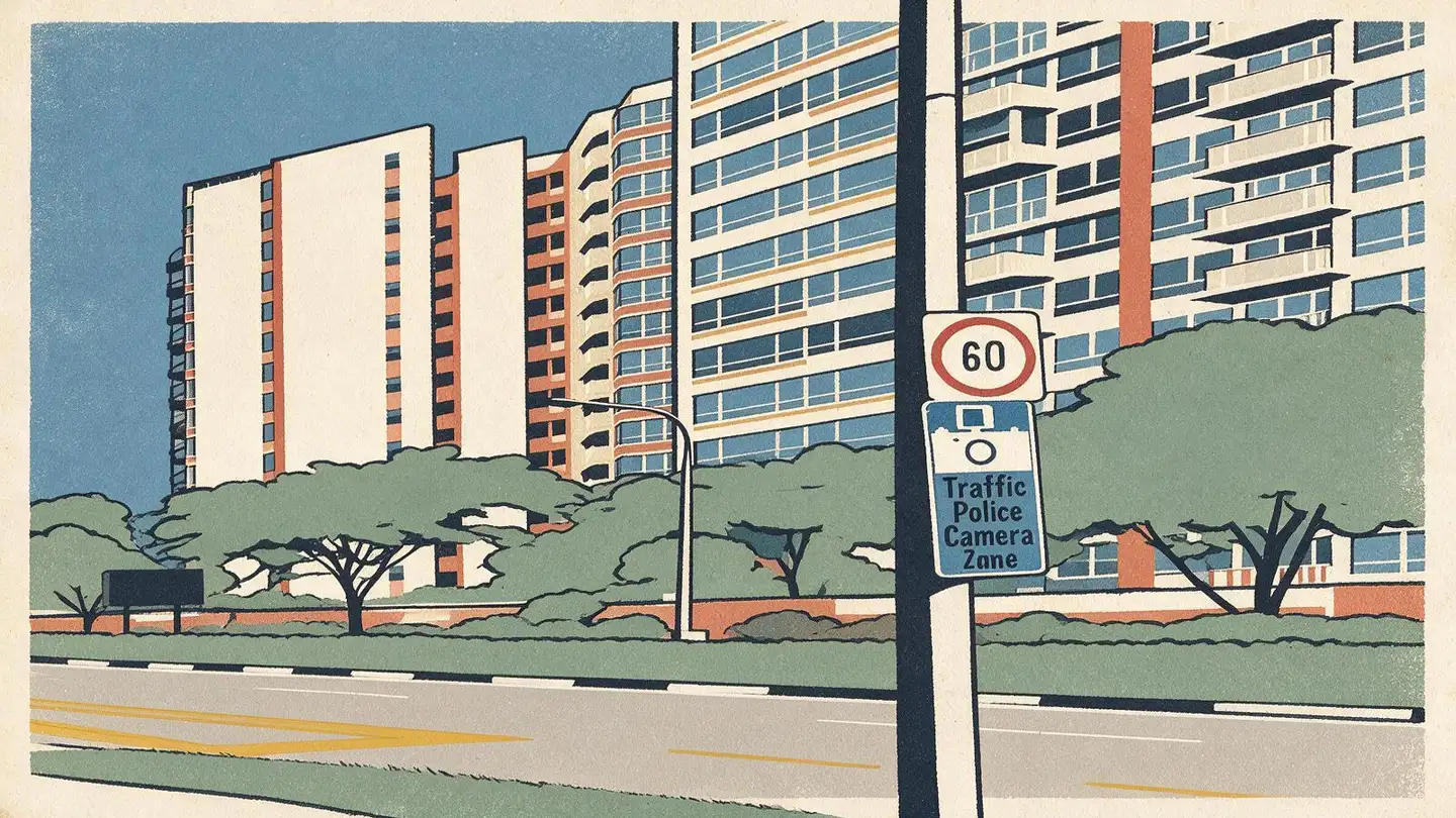 Illustration of the Kovan Melody condominium development on Kovan Road, Singapore