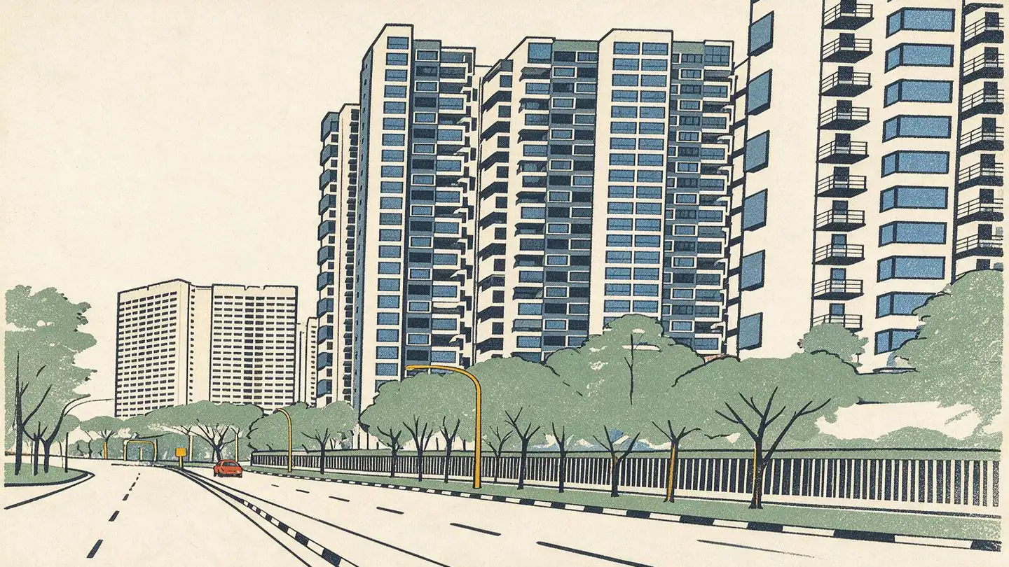 Illustration of the Lush Acres condominium development on Fernvale Close, Singapore