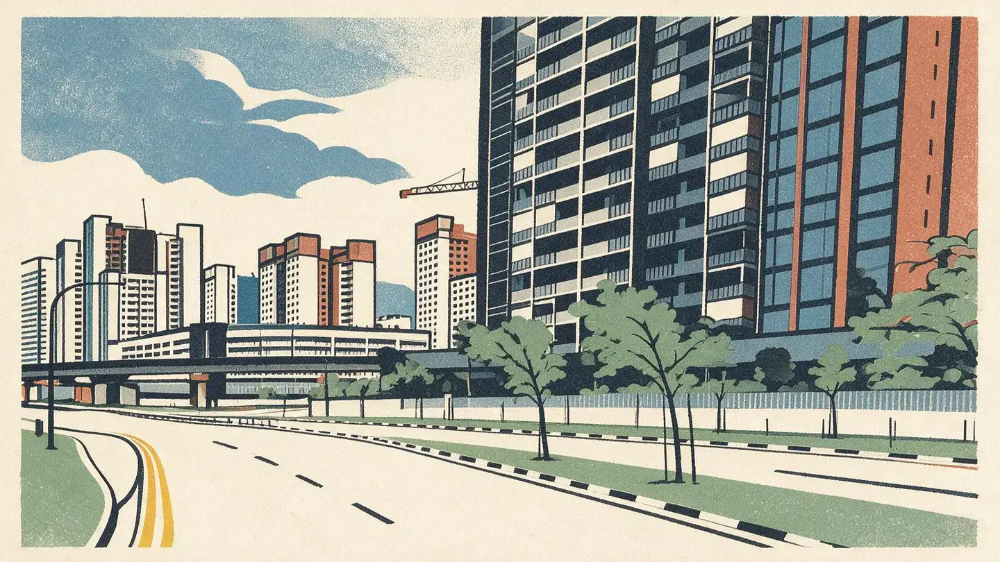 Illustration of the Parc Botannia condominium development on Fernvale Street, Singapore