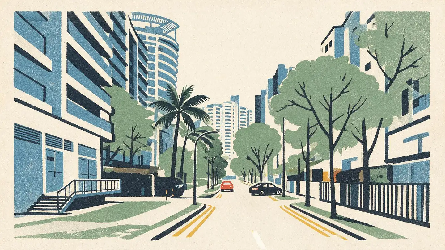 Illustration of the Regency Park condominium development on Nathan Road, Singapore