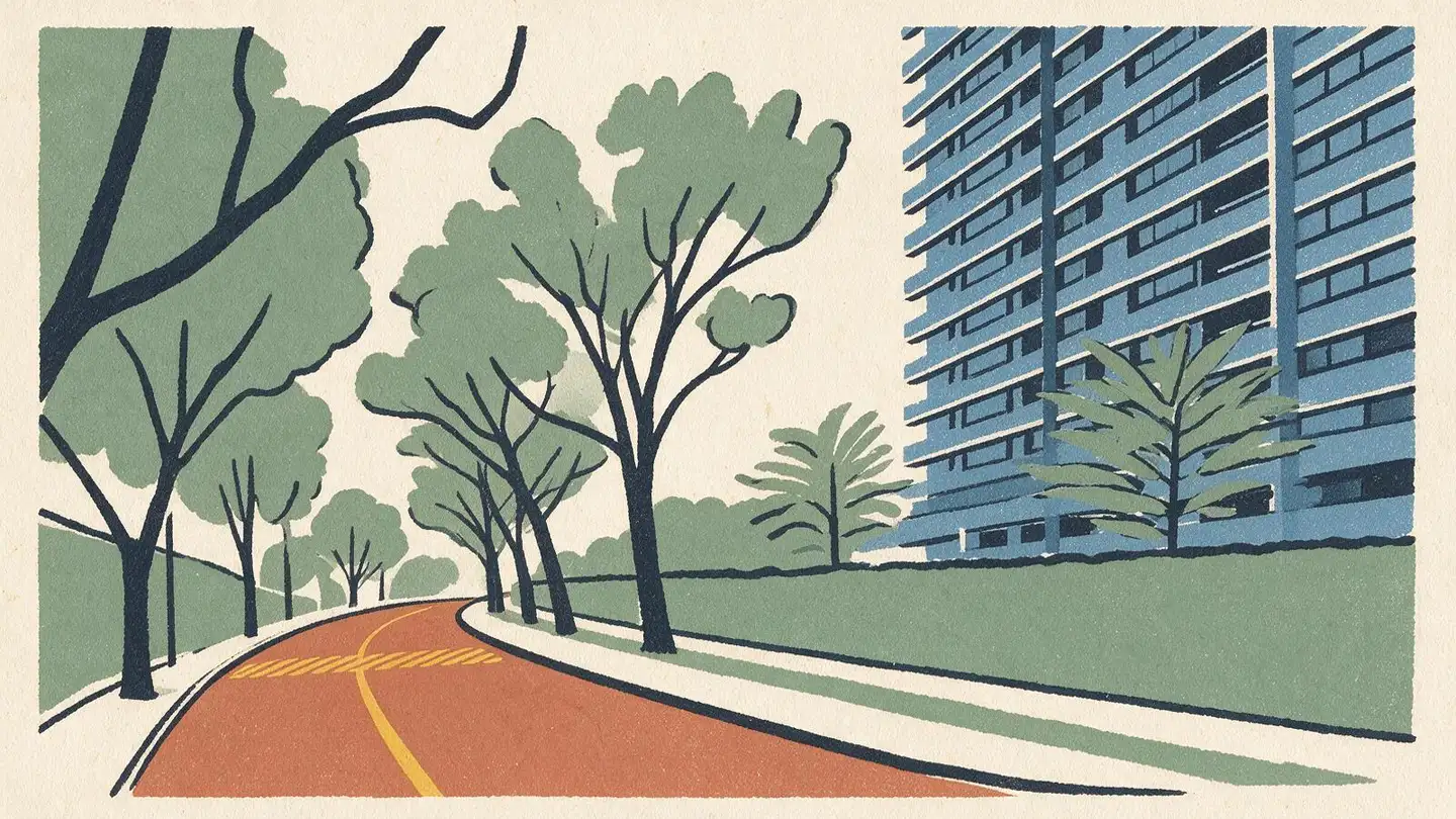 Illustration of the Ridgewood condominium development on Mount Sinai Drive, Singapore