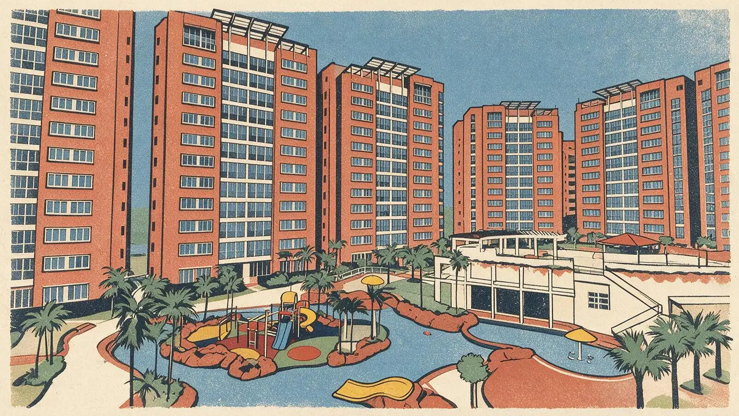 Illustration of the Rio Vista condominium development on Upper Serangoon View, Singapore
