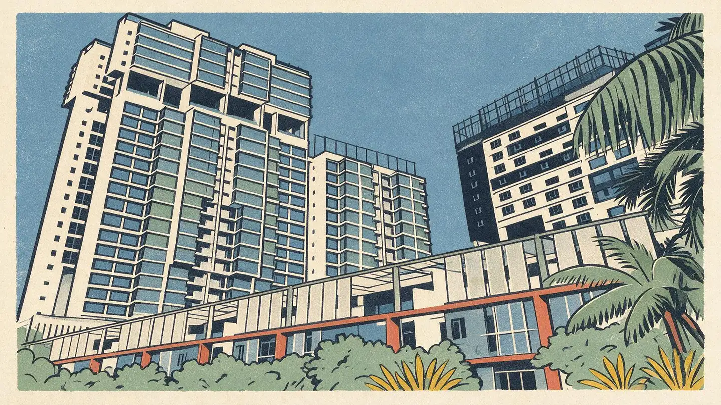 Illustration of the Seahill condominium development on West Coast Crescent, Singapore