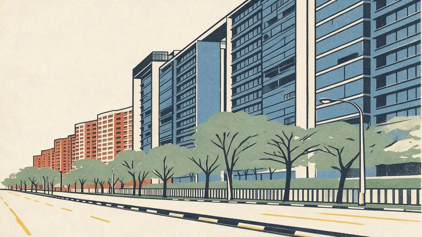 Illustration of the The Amore condominium development on Edgedale Plains, Singapore