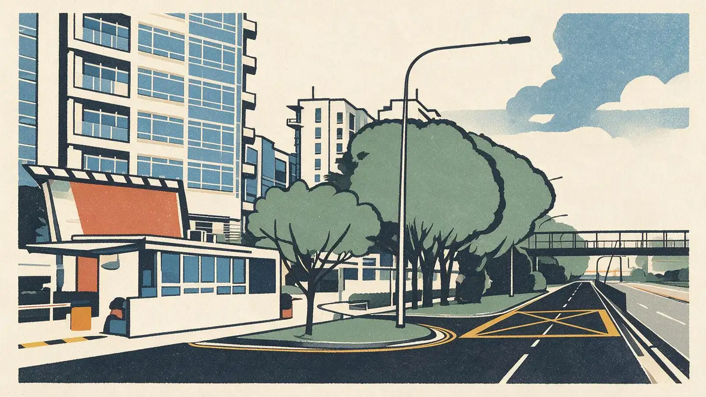 Illustration of the The Cascadia condominium development on Bukit Timah Road, Singapore