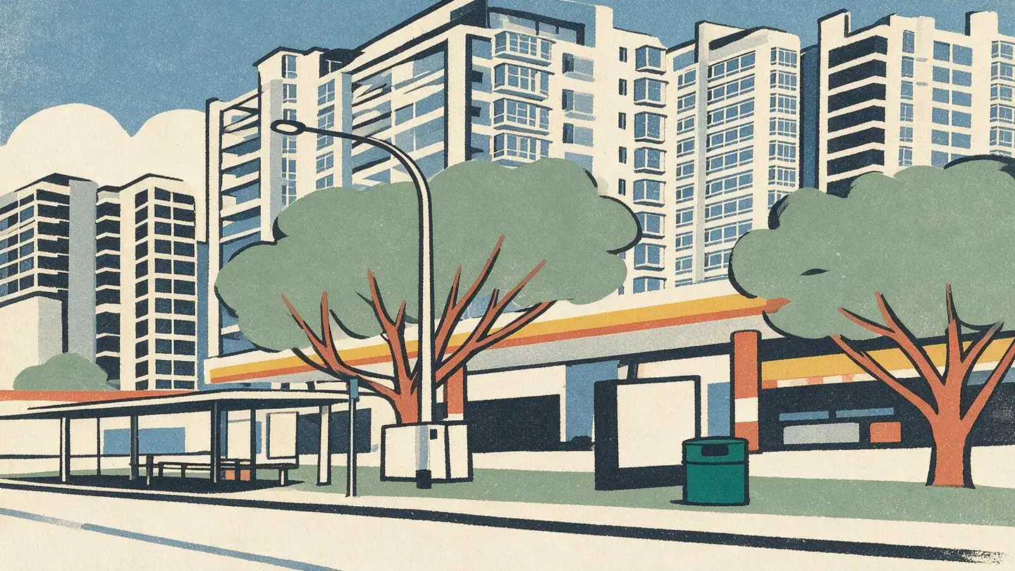 Illustration of the The Continuum condominium development on Thiam Siew Avenue, Singapore