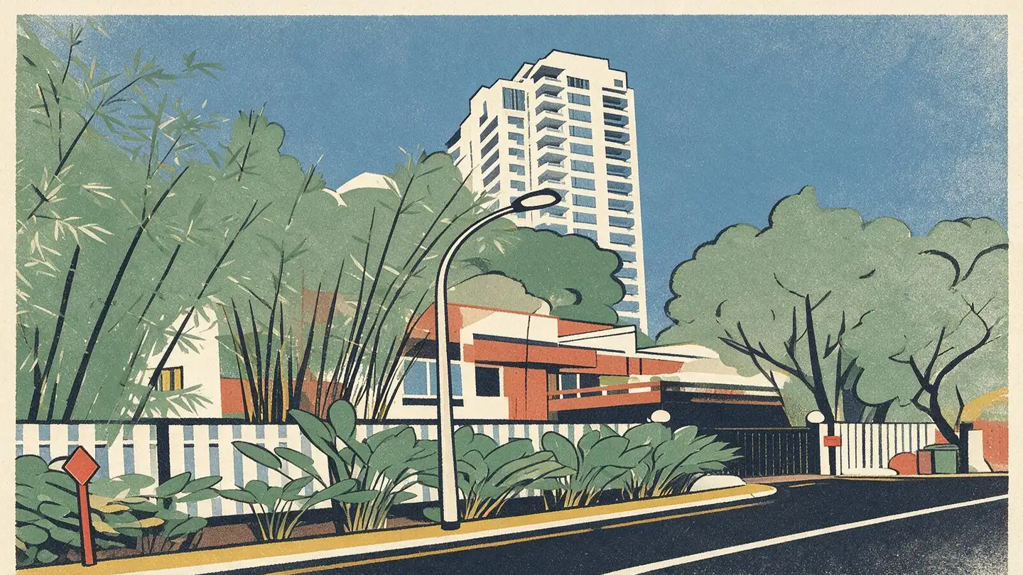 Illustration of the The Draycott condominium development on Draycott Park, Singapore