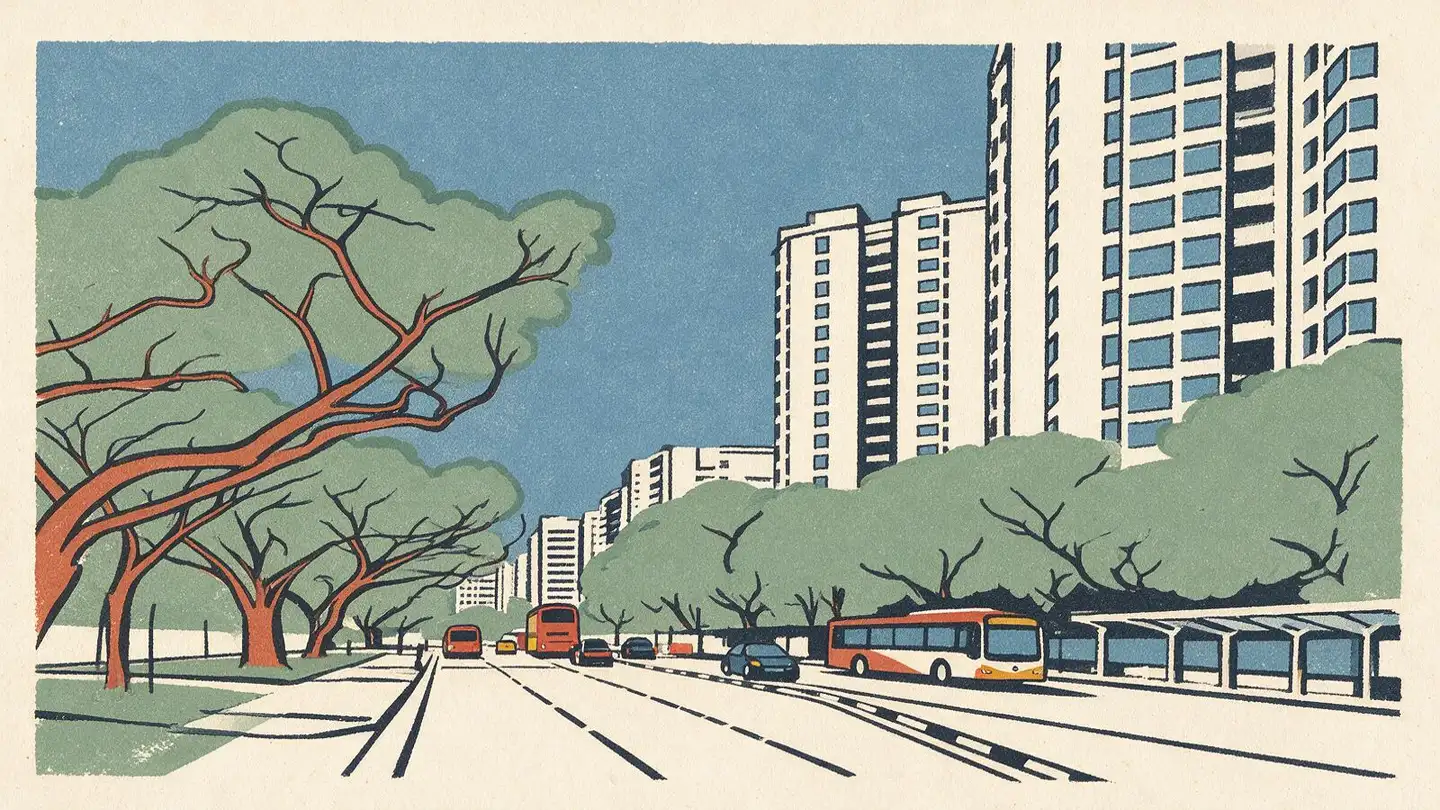 Illustration of the The Esta condominium development on Amber Gardens, Singapore