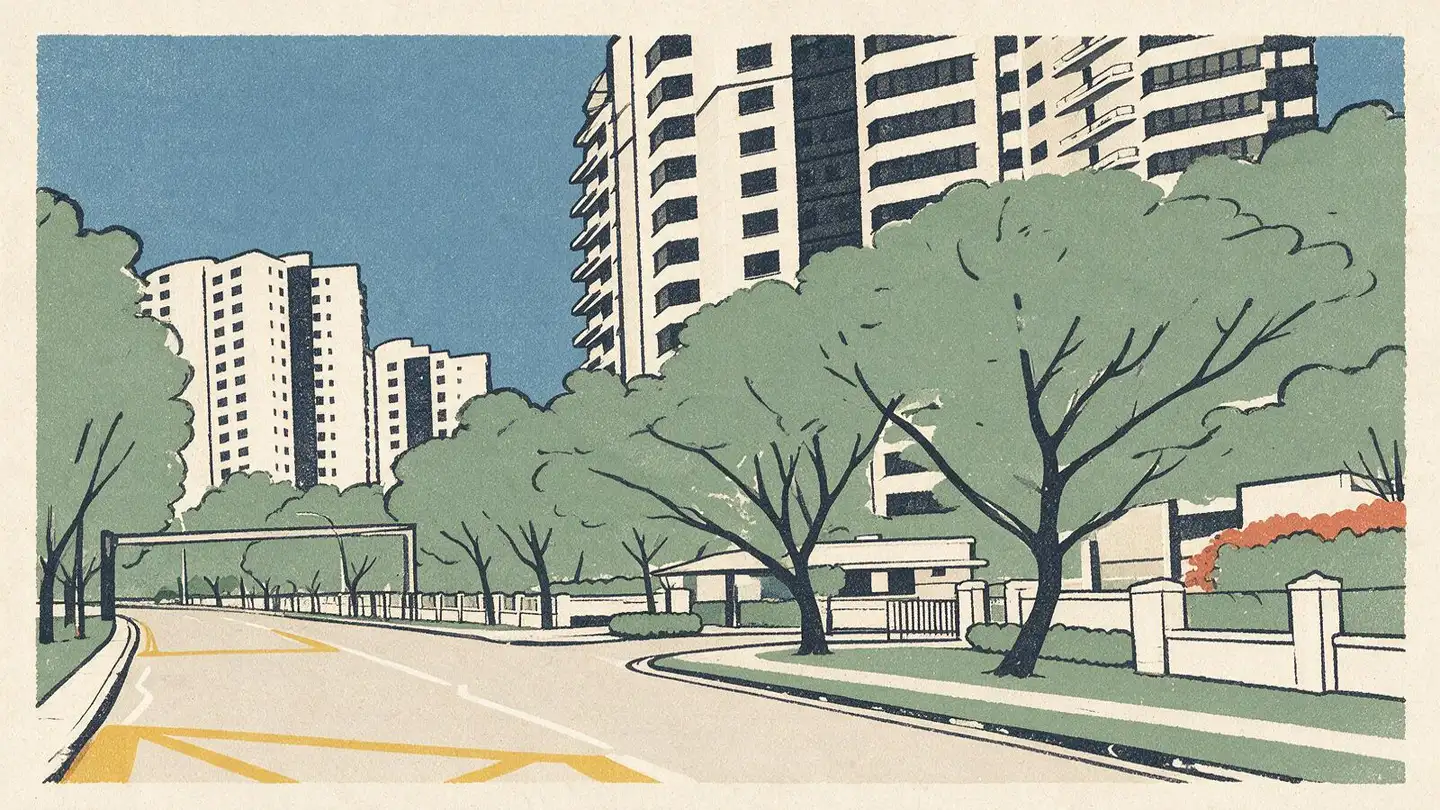 Illustration of the The Mayfair condominium development on Jurong East Street 32, Singapore
