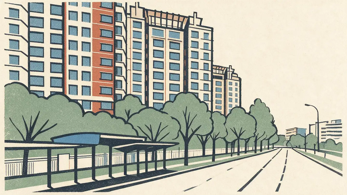 Illustration of the The Rivervale condominium development on Rivervale Link, Singapore