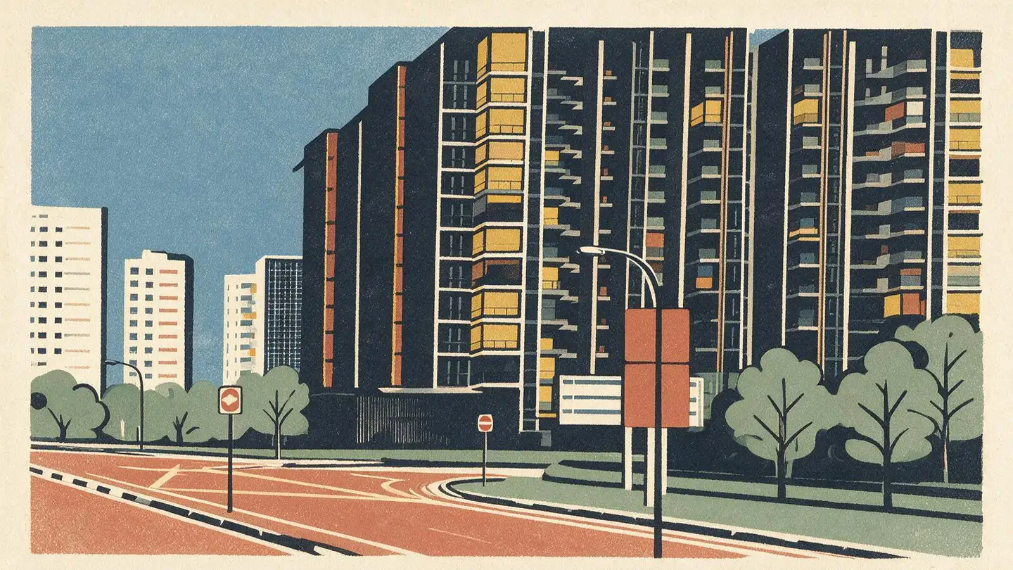 Illustration of the The Tapestry condominium development on Tampines Street 86, Singapore