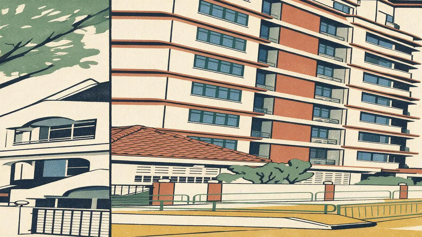 Illustration of the The Tembusu condominium development on Tampines Road, Singapore