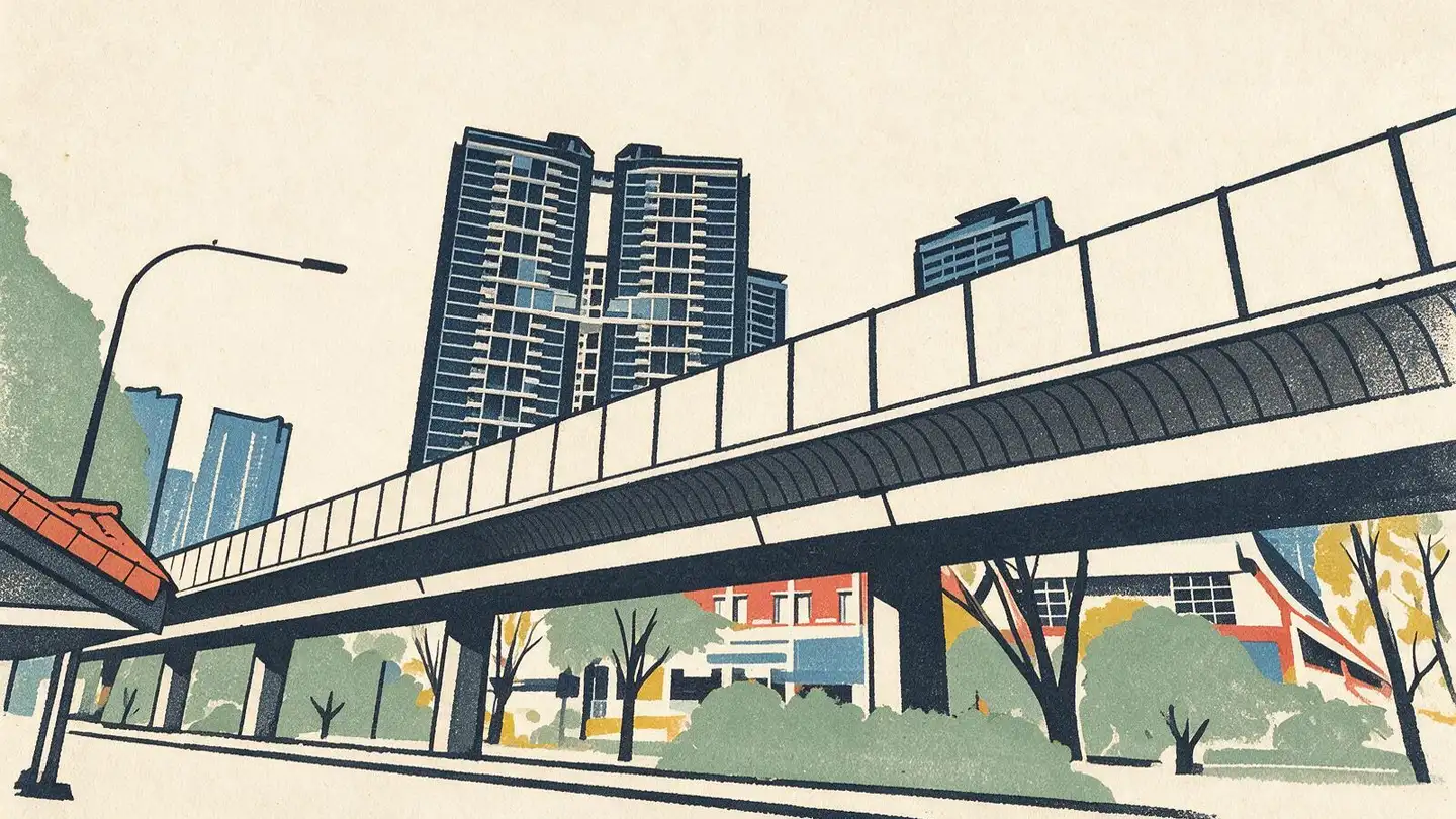 Illustration of the The Trilinq condominium development on Jalan Lempeng, Singapore