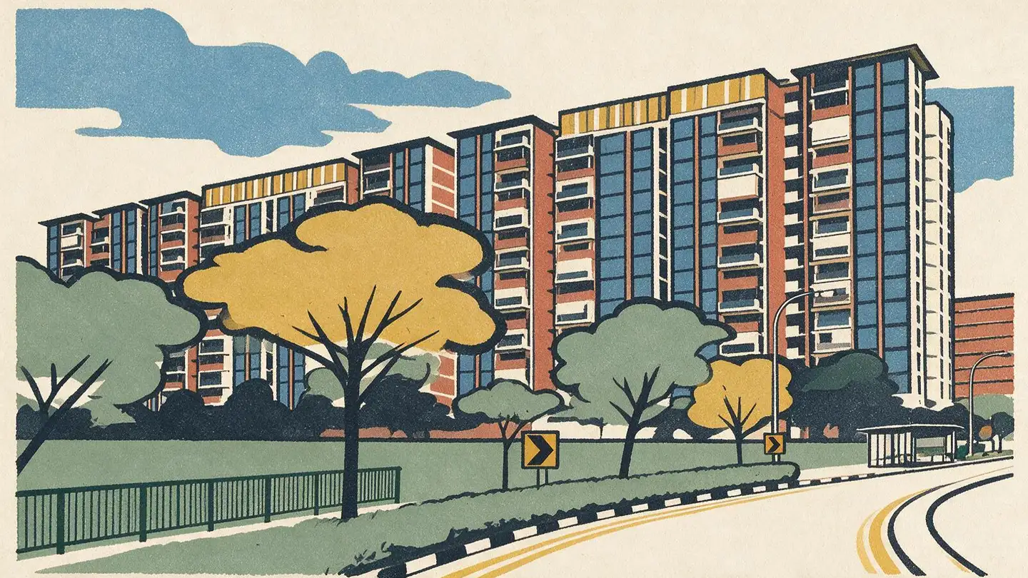 Illustration of the The Vales condominium development on Anchorvale Crescent, Singapore
