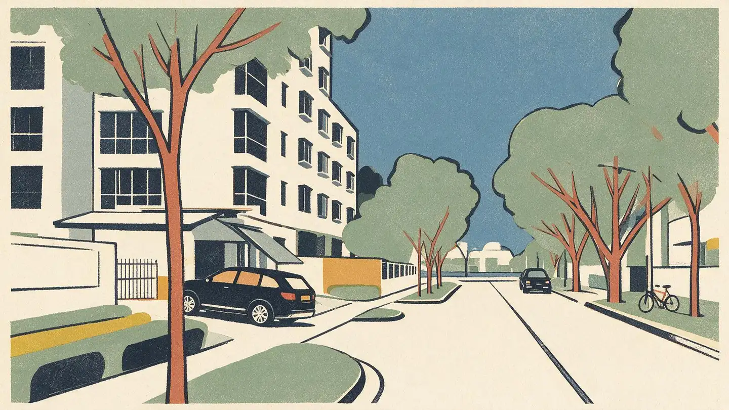 Illustration of the The Waterina condominium development on Lorong 40 Geylang, Singapore