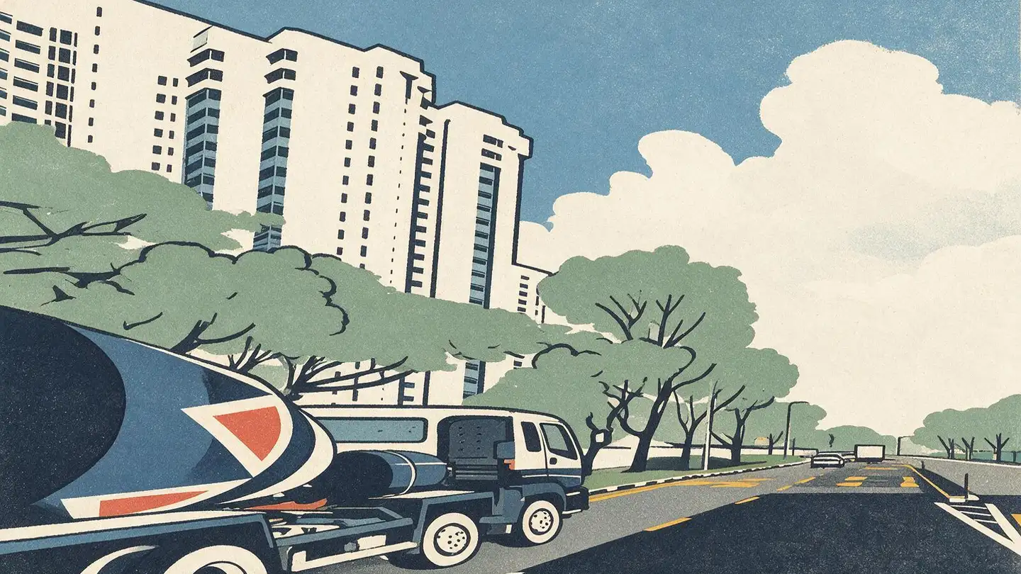 Illustration of the The Waterside condominium development on Tanjong Rhu Road, Singapore