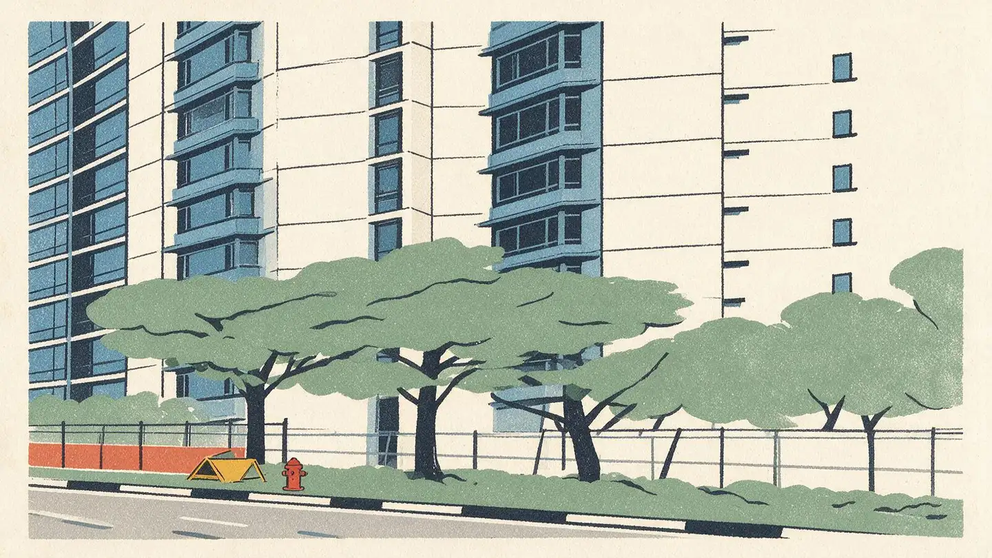Illustration of the Waterbay condominium development on Edgefield Plains, Singapore
