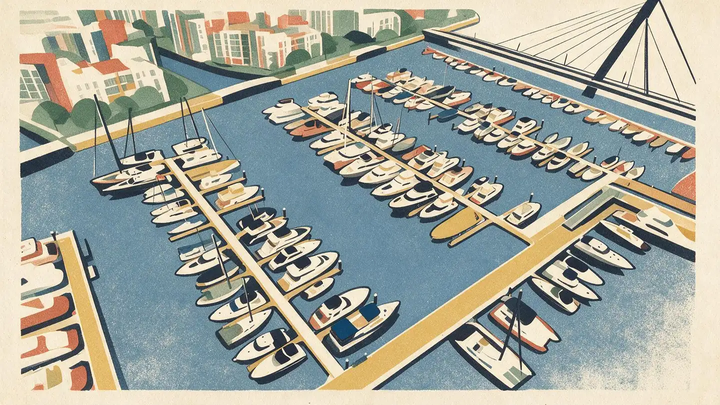 Illustration of HDB public housing blocks in Bukit Merah, Singapore