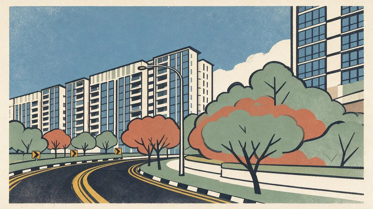 Illustration of the Treasure Crest condominium development on Anchorvale Crescent, Singapore
